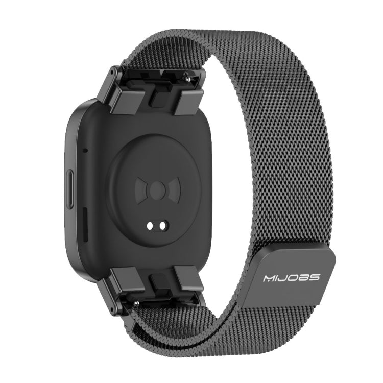 For Redmi Watch 3 Mijobs Milan Magnetic Metal Watch Band(Black) - Watch Bands by MIJOBS | Online Shopping South Africa | PMC TechLife | Buy Now Pay Later Mobicred