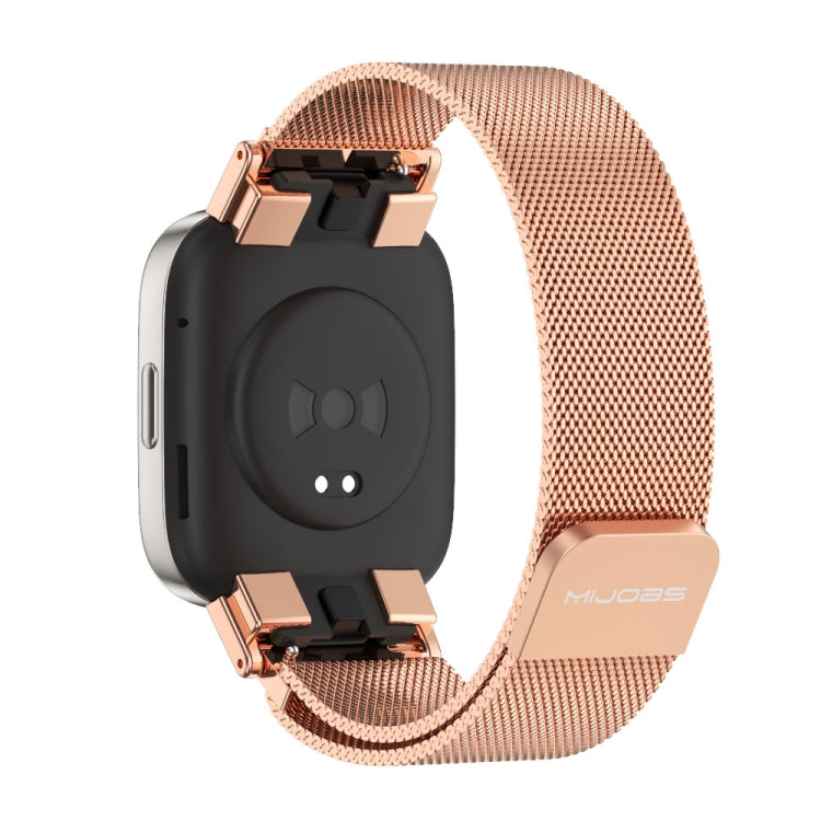 For Redmi Watch 3 Mijobs Milan Magnetic Metal Watch Band(Rose Gold) - Watch Bands by MIJOBS | Online Shopping South Africa | PMC TechLife | Buy Now Pay Later Mobicred