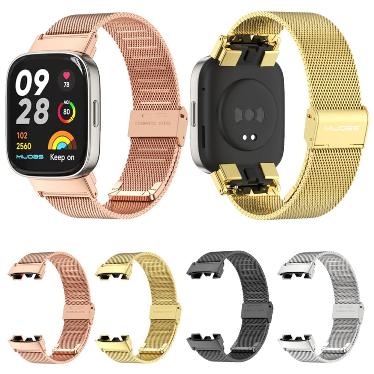 For Redmi Watch 3 Mijobs Milan Buckle Metal Watch Band(Silver) - Watch Bands by MIJOBS | Online Shopping South Africa | PMC TechLife | Buy Now Pay Later Mobicred