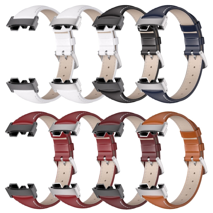 For Redmi Watch 3 Mijobs Genuine Leather Slim Watch Band(Red Black) - free shipping - PMC TechLife - Order now!
