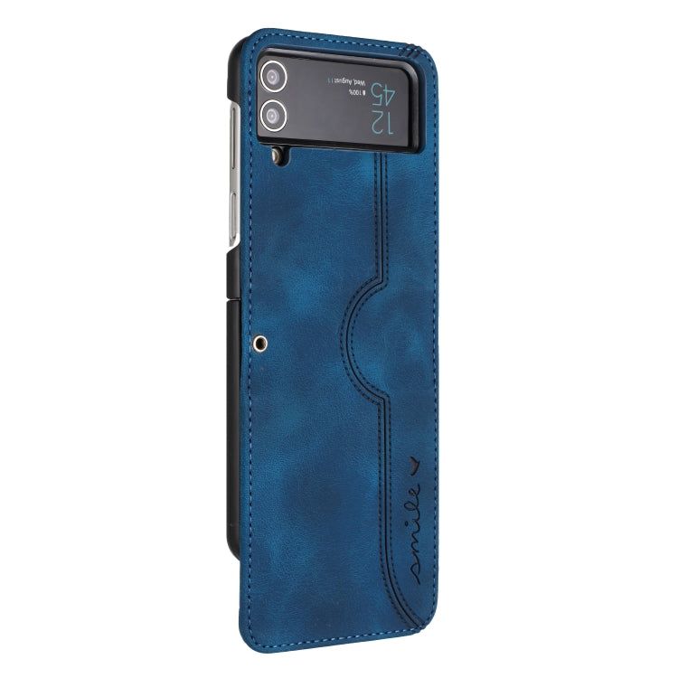 For Samsung Galaxy Z Flip4 5G Heart Pattern Skin Feel Leather Phone Case(Royal Blue) - free shipping - PMC TechLife - Order now!