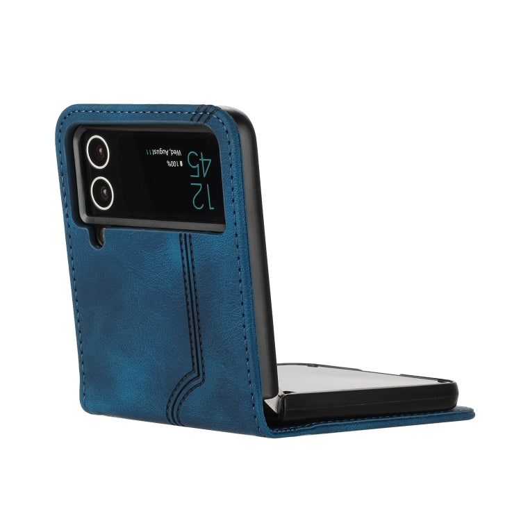 For Samsung Galaxy Z Flip4 5G Heart Pattern Skin Feel Leather Phone Case(Royal Blue) - free shipping - PMC TechLife - Order now!