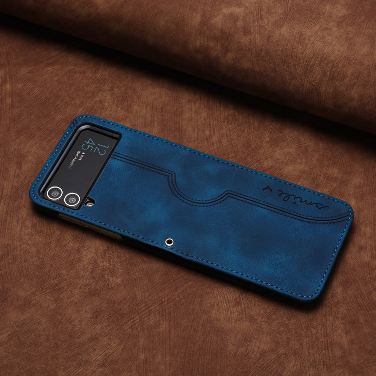 For Samsung Galaxy Z Flip4 5G Heart Pattern Skin Feel Leather Phone Case(Royal Blue) - free shipping - PMC TechLife - Order now!