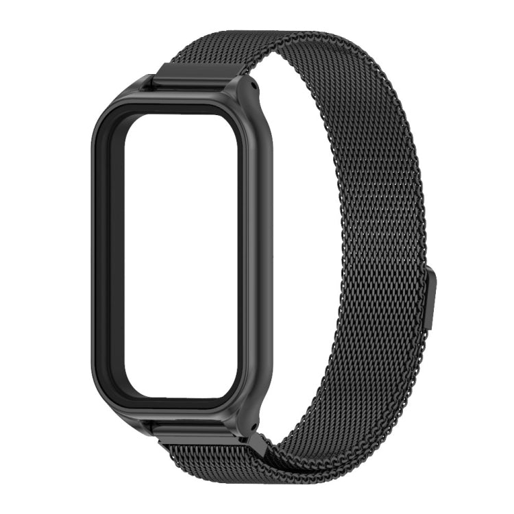 For Xiaomi Smart Band 8 Active / Redmi Band 2 Mijobs Metal Shell + Milan Magnetic Metal Watch Band(Black) - free shipping - PMC TechLife - Order now!