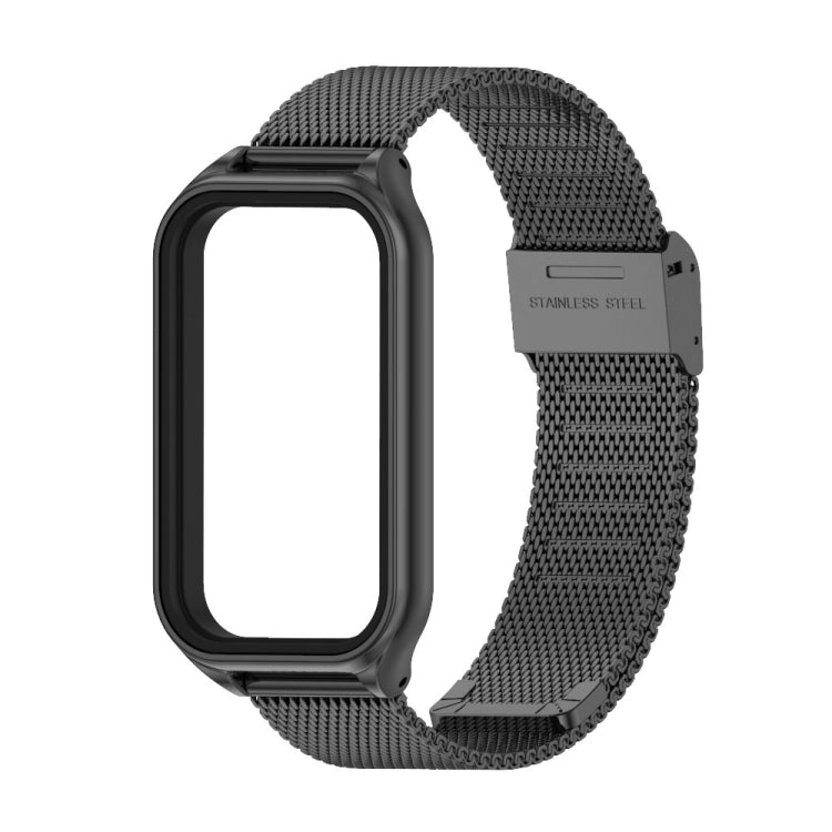 For Xiaomi Smart Band 8 Active / Redmi Band 2 Mijobs Metal Shell + Milan Buckle Metal Watch Band(Black) - free shipping - PMC TechLife - Order now!