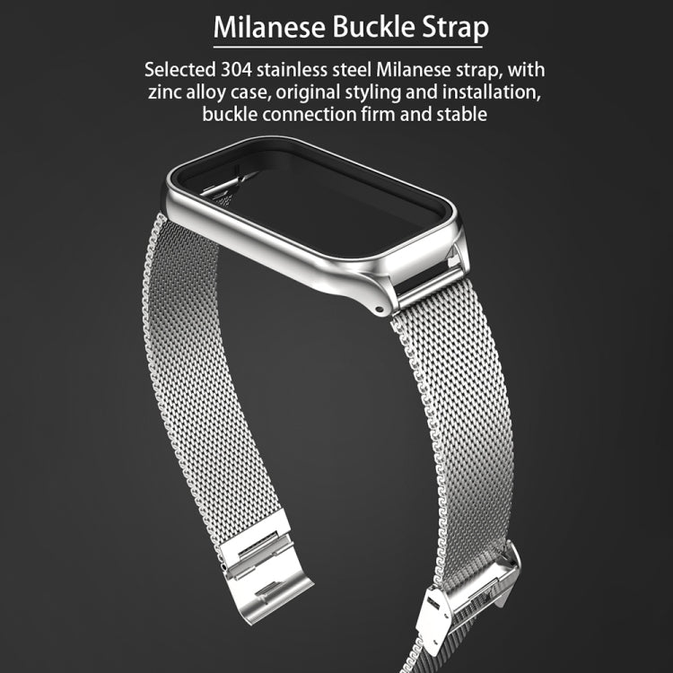 For Xiaomi Smart Band 8 Active / Redmi Band 2 Mijobs Metal Shell + Milan Buckle Metal Watch Band(Black) - free shipping - PMC TechLife - Order now!