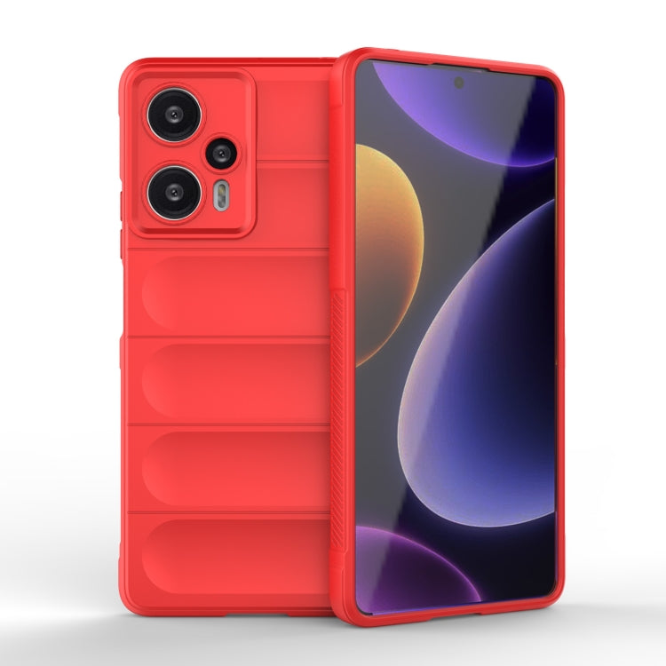 For Xiaomi Redmi Note 12 Turbo Magic Shield TPU + Flannel Phone Case(Red) - free shipping - PMC TechLife - Order now!