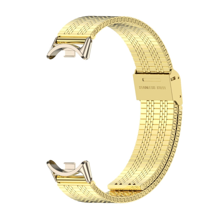 For Xiaomi Mi Band 8 / 9 / 9 NFC Mijobs Stainless Steel Metal Watch Band(Gold+Light Gold) - Watch Bands by MIJOBS | Online Shopping South Africa | PMC TechLife | Buy Now Pay Later Mobicred