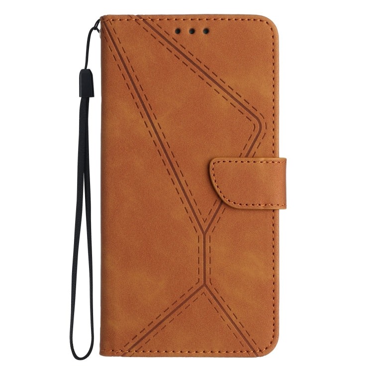 For Samsung Galaxy S22 Ultra 5G Stitching Embossed Leather Phone Case(Brown) - free shipping - PMC TechLife - Order now!