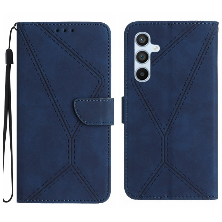 For Samsung Galaxy A34 5G Stitching Embossed Leather Phone Case(Blue) - free shipping - PMC TechLife - Order now!