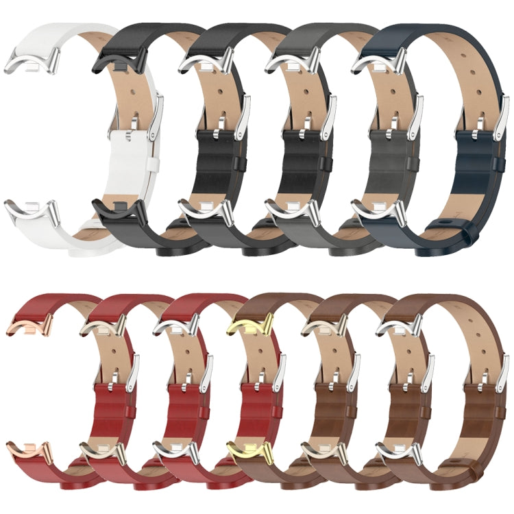For Xiaomi Smart Band 10 / 9 / 8 Mijobs Microfiber PU Leather Watch Band(Red Silver) - free shipping - PMC TechLife - Order now!