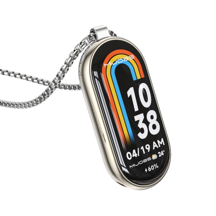 For Xiaomi Smart Band 10 / 9 / 8 Mijobs Metal Pendant Stainless Steel Watch Necklace(Silver) - free shipping - PMC TechLife - Order now!