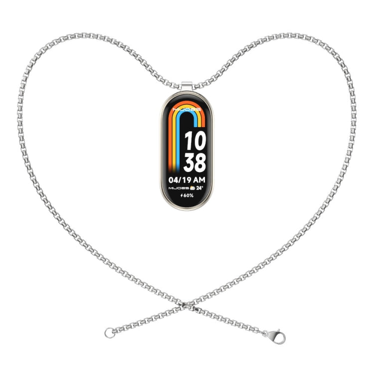 For Xiaomi Smart Band 10 / 9 / 8 Mijobs Metal Pendant Stainless Steel Watch Necklace(Silver) - free shipping - PMC TechLife - Order now!