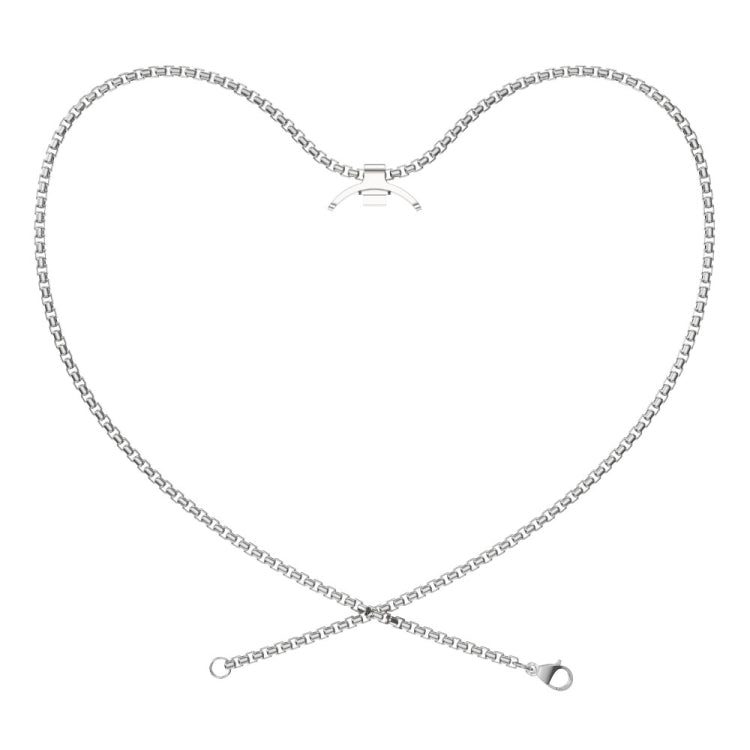 For Xiaomi Smart Band 10 / 9 / 8 Mijobs Metal Pendant Stainless Steel Watch Necklace(Silver) - free shipping - PMC TechLife - Order now!