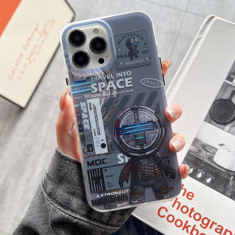 For iPhone 14 Dual-side IMD Astronaut Frosted Phone Case(Blue Grey) - free shipping - PMC TechLife - Order now!