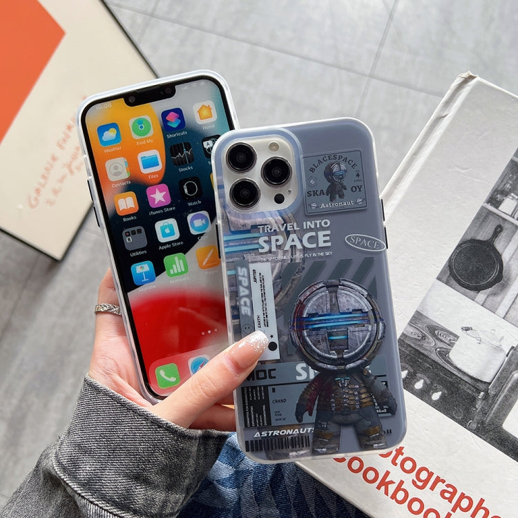 For iPhone 14 Pro Dual-side IMD Astronaut Frosted Phone Case(Black Gold) - free shipping - PMC TechLife - Order now!