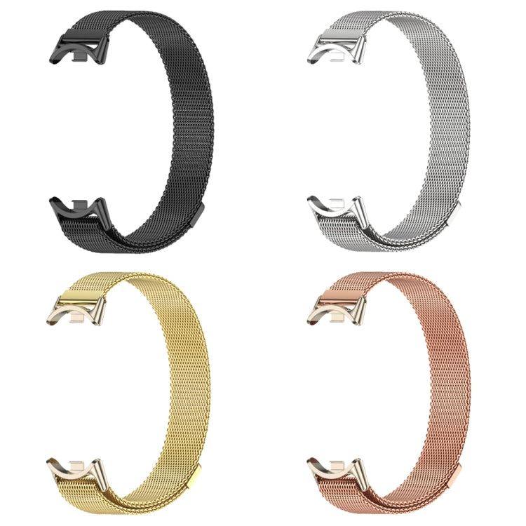 For Xiaomi Mi Band 8 / 9 / 9 NFC Mijobs Milan Magnetic Metal Stainless Steel Watch Band(Silver) - Watch Bands by MIJOBS | Online Shopping South Africa | PMC TechLife | Buy Now Pay Later Mobicred
