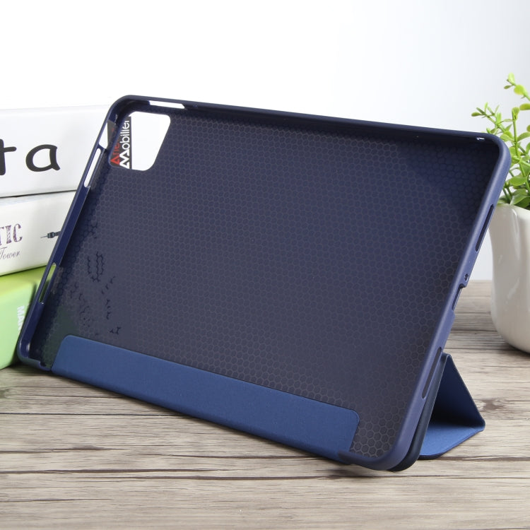 For Xiaomi Pad 6 / Pad 6 Pro Three-fold Holder Flip Tablet Leather Case(Dark Blue) - free shipping - PMC TechLife - Order now!