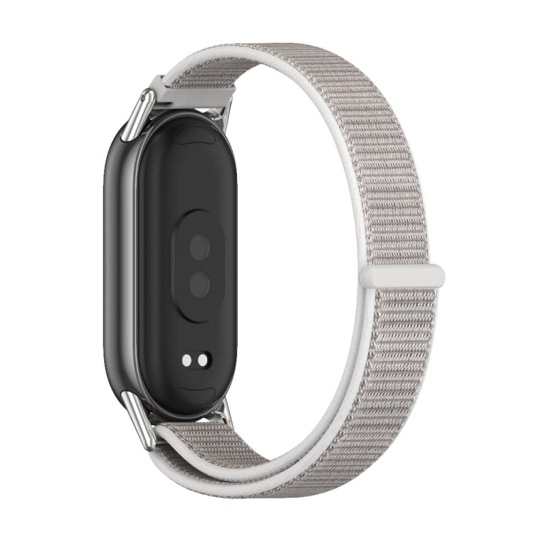 For Xiaomi Mi Band 8 / 9 / 9 NFC Mijobs Breathable Nylon Loop Watch Band(Sea Shell Silver) - Watch Bands by MIJOBS | Online Shopping South Africa | PMC TechLife | Buy Now Pay Later Mobicred