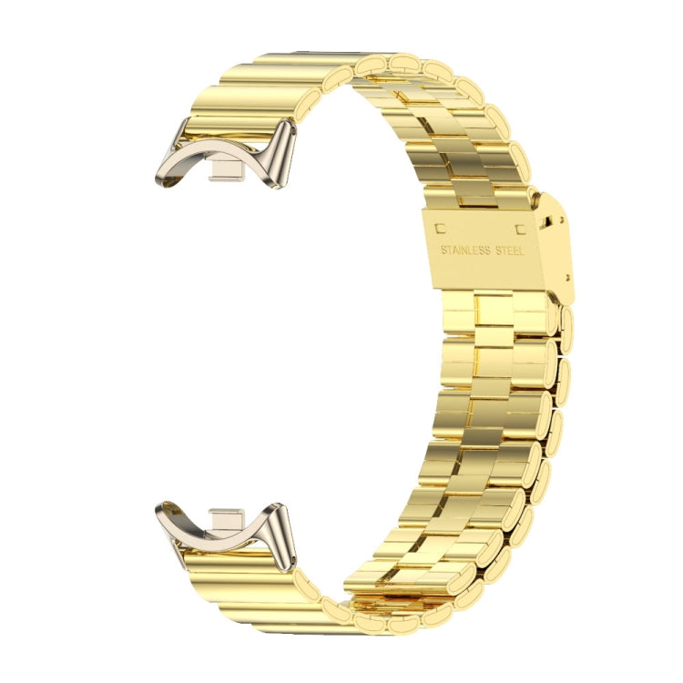 For Xiaomi Mi Band 8 / 9 / 9 NFC Mijobs Bamboo Buckle Stainless Steel Watch Band(Gold+Light Gold) - Watch Bands by MIJOBS | Online Shopping South Africa | PMC TechLife | Buy Now Pay Later Mobicred