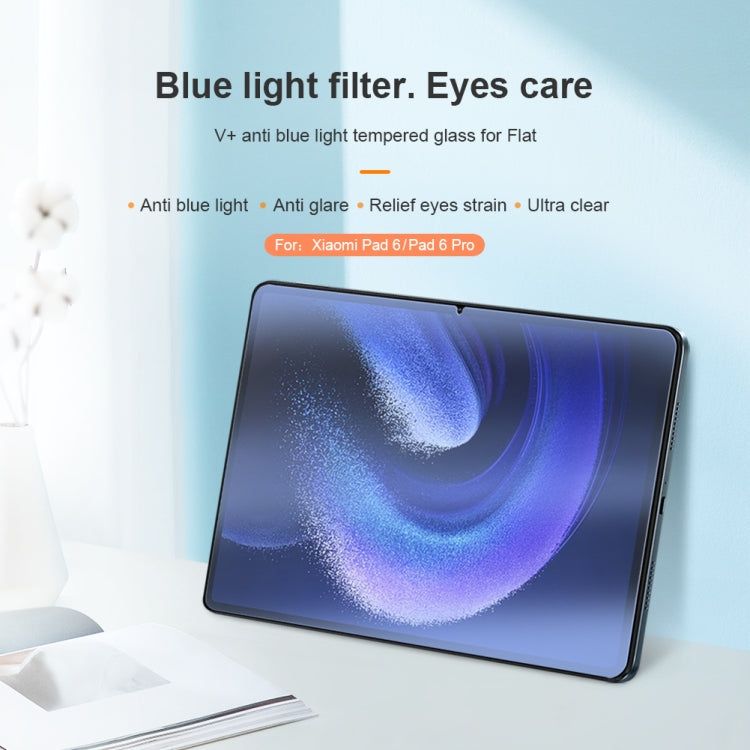 For Xiaomi Pad 6 Pro / Pad 6 NILLKIN V+ Series 0.33mm 4H Anti-blue Ray Tempered Glass Film - free shipping - PMC TechLife - Order now!