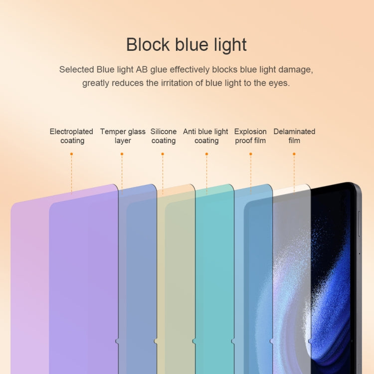 For Xiaomi Pad 6 Pro / Pad 6 NILLKIN V+ Series 0.33mm 4H Anti-blue Ray Tempered Glass Film - free shipping - PMC TechLife - Order now!