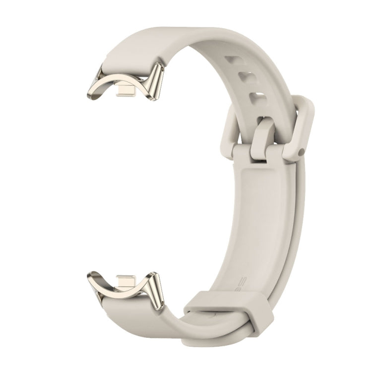 For Xiaomi Mi Band 8 / 9 / 9 NFC Mijobs Silicone Breathable Watch Band(Grey+Light Gold) - Watch Bands by MIJOBS | Online Shopping South Africa | PMC TechLife | Buy Now Pay Later Mobicred