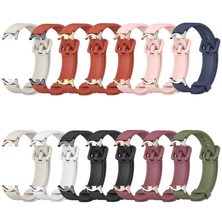 For Xiaomi Mi Band 8 / 9 / 9 NFC Mijobs Silicone Breathable Watch Band(Army Green+Silver) - Watch Bands by MIJOBS | Online Shopping South Africa | PMC TechLife | Buy Now Pay Later Mobicred