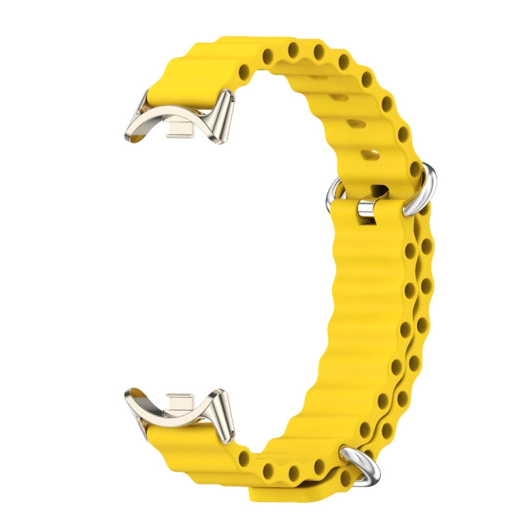 For Xiaomi Mi Band 8 / 9 / 9 NFC Mijobs Marine Silicone Breathable Watch Band(Yellow Light Gold) - Watch Bands by MIJOBS | Online Shopping South Africa | PMC TechLife | Buy Now Pay Later Mobicred