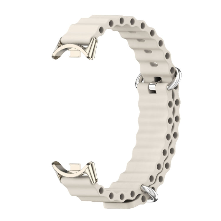 For Xiaomi Smart Band 10 / 9 / 8 Mijobs Marine Silicone Breathable Watch Band(Grey Light Gold) - free shipping - PMC TechLife - Order now!