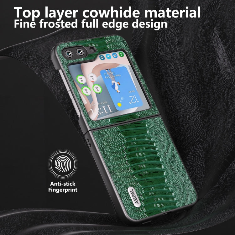 For Samsung Galaxy Z Flip5 ABEEL Genuine Leather Weilai Series Phone Case(Green) - free shipping - PMC TechLife - Order now!
