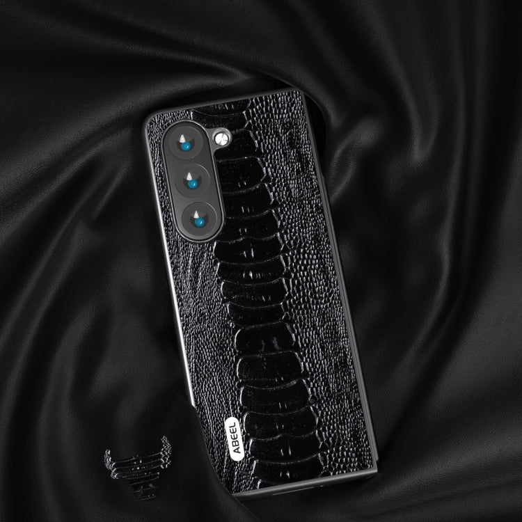 For Samsung Galaxy Z Fold5 ABEEL Genuine Leather Weilai Series Phone Case(Black) - free shipping - PMC TechLife - Order now!