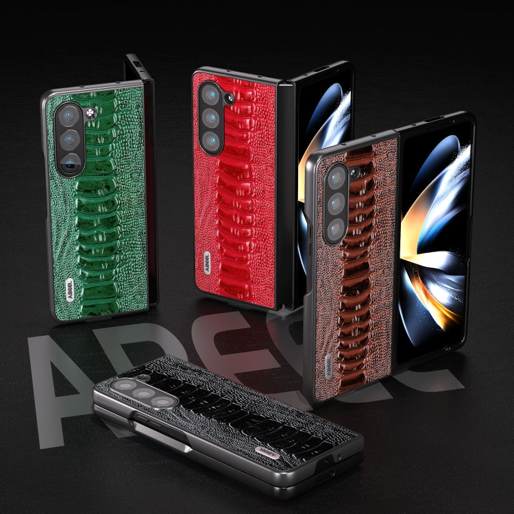 For Samsung Galaxy Z Fold5 ABEEL Genuine Leather Weilai Series Phone Case(Black) - free shipping - PMC TechLife - Order now!