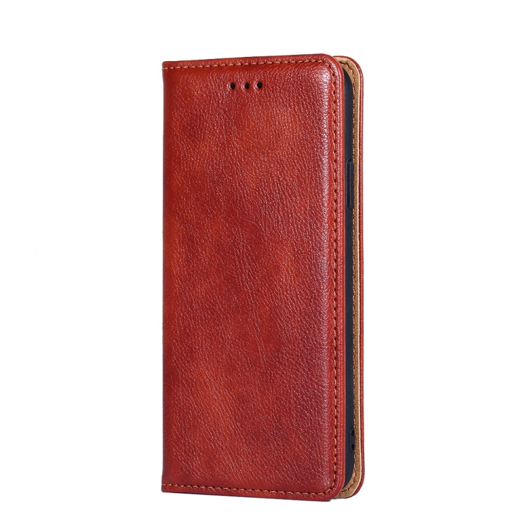 For Nokia C12 Gloss Oil Solid Color Magnetic Leather Phone Case(Brown) - free shipping - PMC TechLife - Order now!