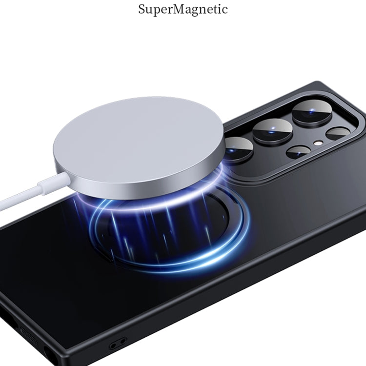 For Samsung Galaxy S23 Ultra 5G 360 Rotating MagSafe Magnetic Skin Feel Phone Case(Black) - Galaxy S23 Ultra 5G Cases by PMC TechLife | Online Shopping South Africa | PMC TechLife | Buy Now Pay Later Mobicred