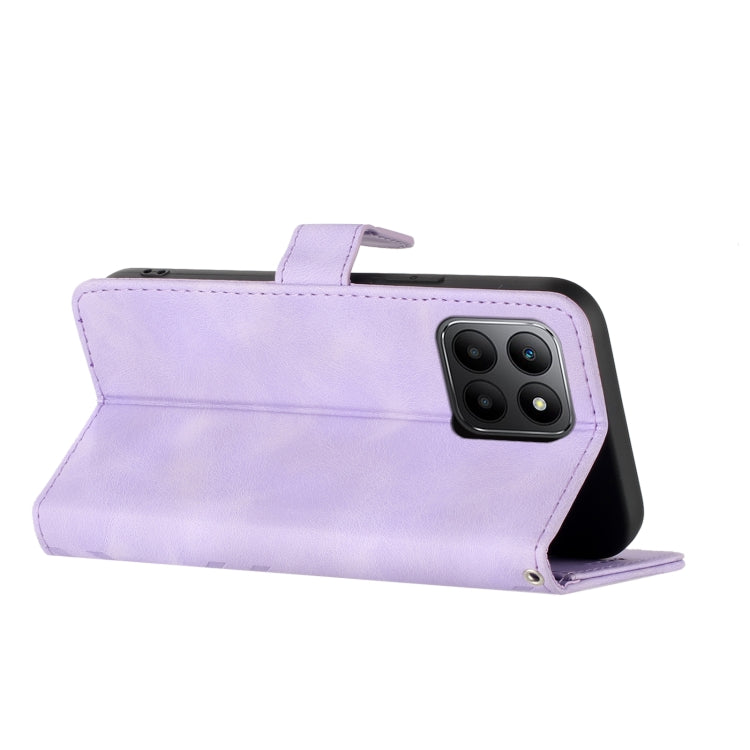For Honor 70 Lite Line Pattern Skin Feel Leather Phone Case(Light Purple) - free shipping - PMC TechLife - Order now!