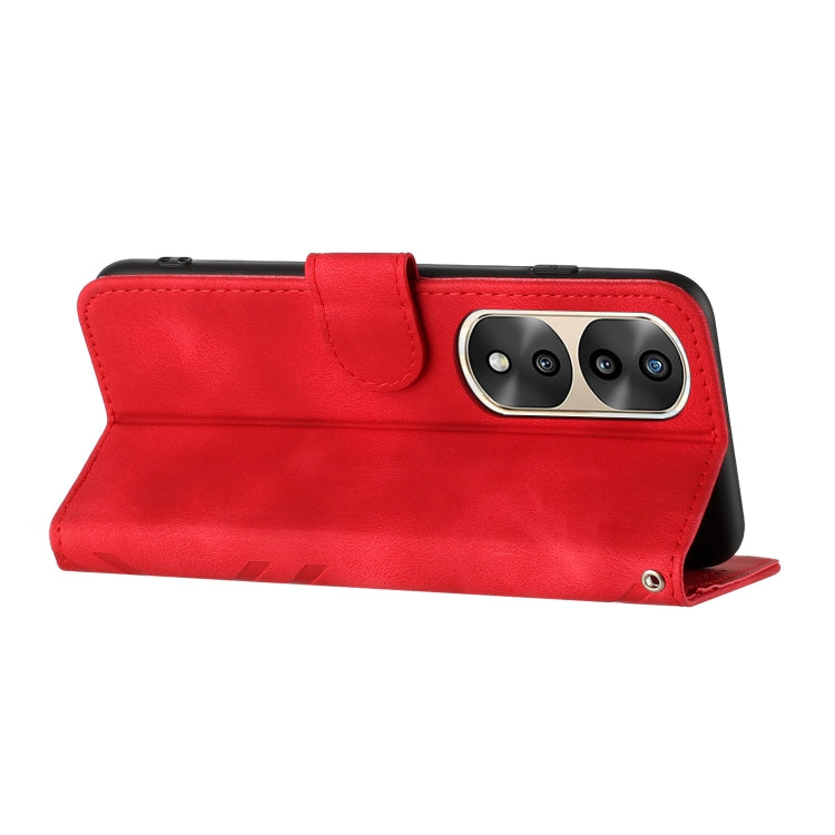 For Honor 70 Pro / 70 Pro+ Line Pattern Skin Feel Leather Phone Case(Red) - free shipping - PMC TechLife - Order now!