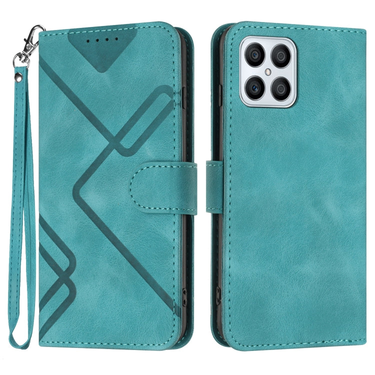 For Honor X8 4G/X30i/Play6T Pro Line Pattern Skin Feel Leather Phone Case(Light Blue) - free shipping - PMC TechLife - Order now!