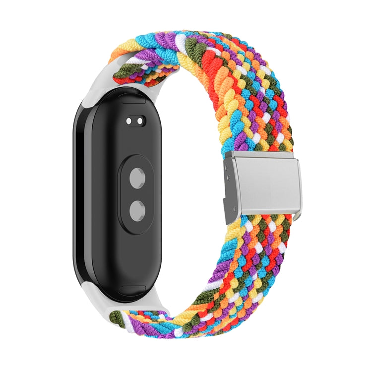 For Xiaomi Mi Band 8 Adjustable Nylon Braided Steel Buckle Watch Band(Rainbow) -  by PMC TechLife | Online Shopping South Africa | PMC TechLife