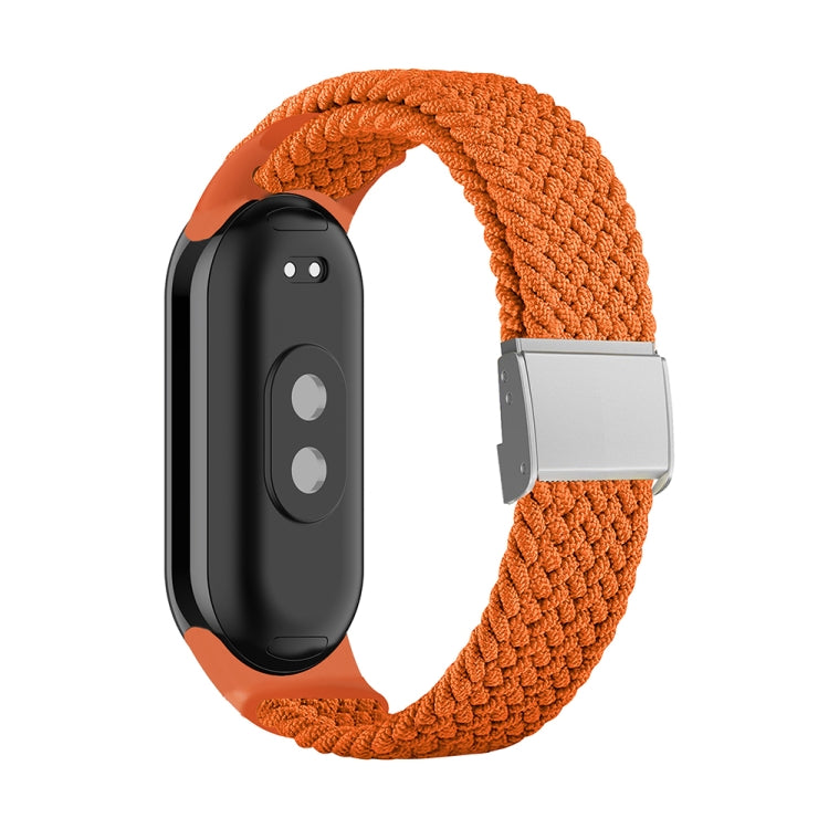For Xiaomi Mi Band 8 Adjustable Nylon Braided Steel Buckle Watch Band(Orange) -  by PMC TechLife | Online Shopping South Africa | PMC TechLife