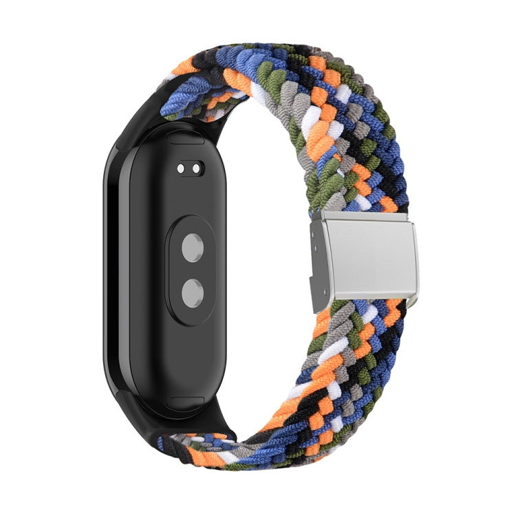 For Xiaomi Mi Band 8 Adjustable Nylon Braided Steel Buckle Watch Band(Colorful Denim) -  by PMC TechLife | Online Shopping South Africa | PMC TechLife