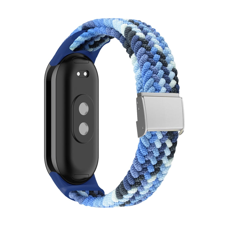 For Xiaomi Mi Band 8 Adjustable Nylon Braided Steel Buckle Watch Band(Colorful Blue) -  by PMC TechLife | Online Shopping South Africa | PMC TechLife