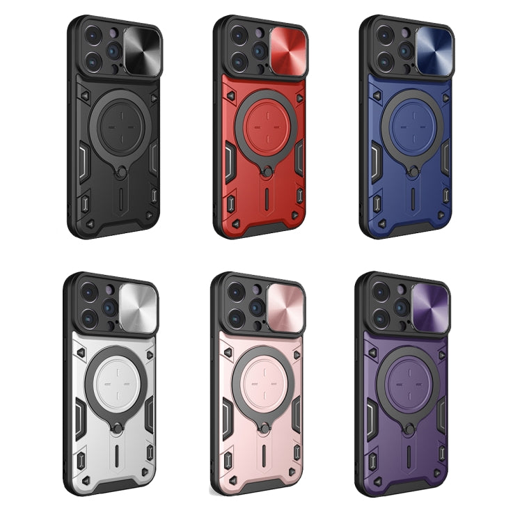 For iPhone 14 Pro Max CD Texture Sliding Camshield Magnetic Holder Phone Case(Pink) - free shipping - PMC TechLife - Order now!