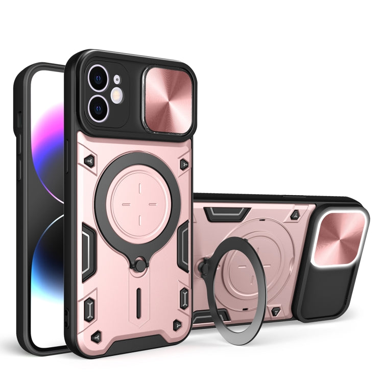 For iPhone 11 CD Texture Sliding Camshield Magnetic Holder Phone Case(Pink) - free shipping - PMC TechLife - Order now!