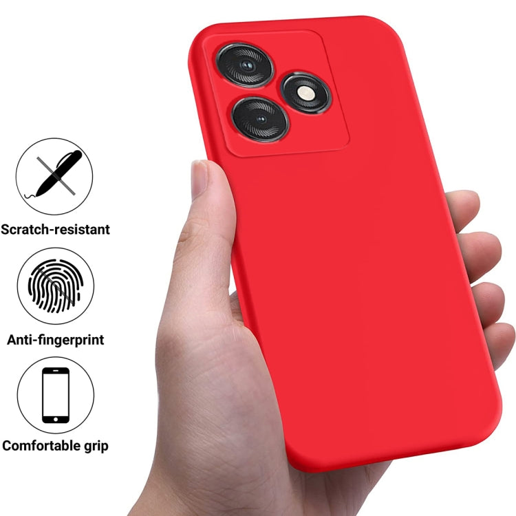 For Tecno Spark 10 4G / 10C 4G Pure Color Liquid Silicone Shockproof Phone Case(Red) - free shipping - PMC TechLife - Order now!