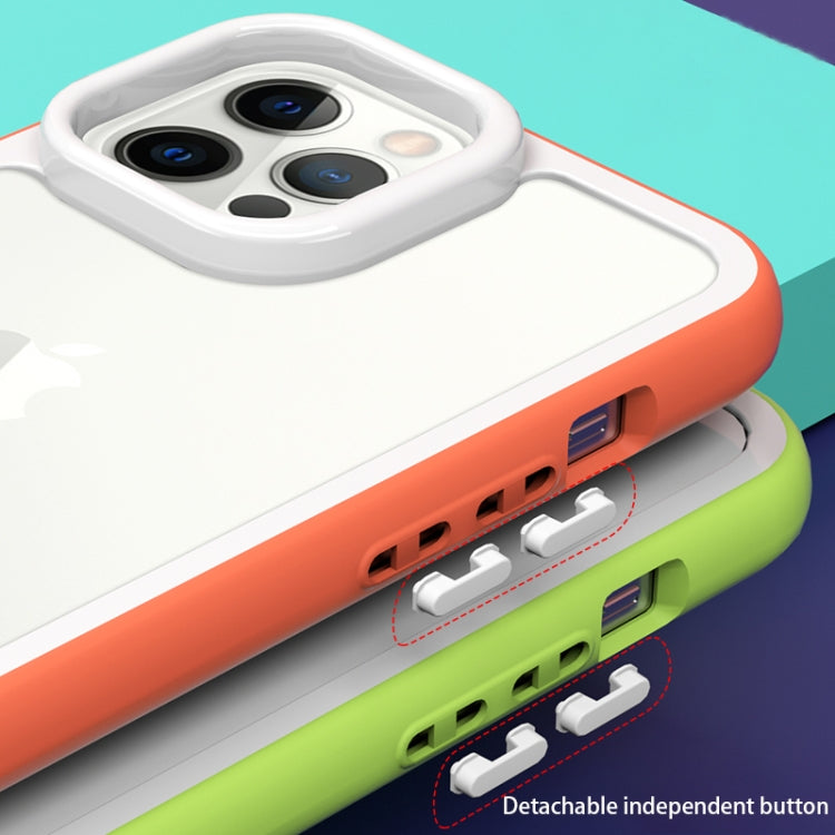 For iPhone 13 Pro Color Frame 2 in 1 Hollow Cooling Phone Case(White) - free shipping - PMC TechLife - Order now!