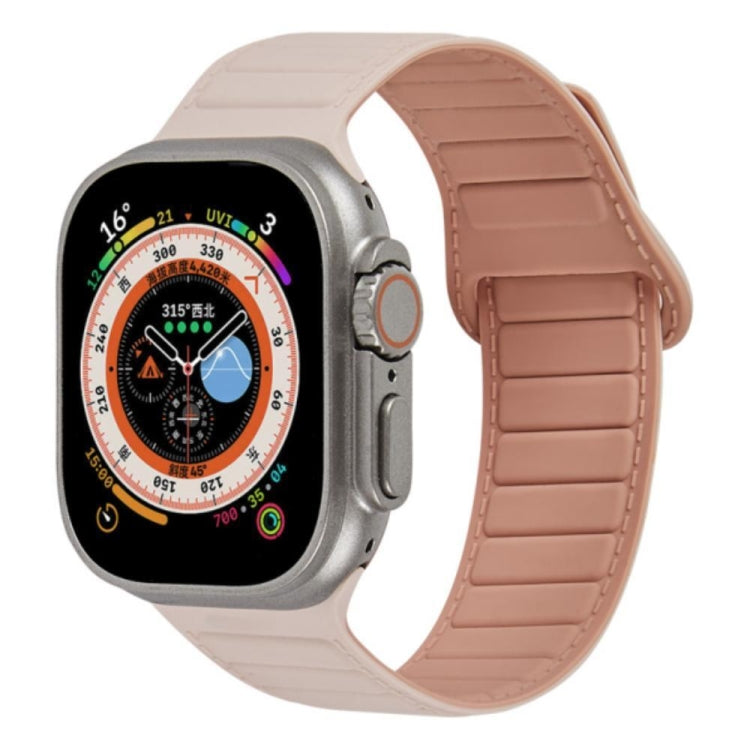 For Apple Watch Ultra 49mm Loop Magnetic Silicone Watch Band(Pink) - Watch Bands by PMC TechLife | Online Shopping South Africa | PMC TechLife