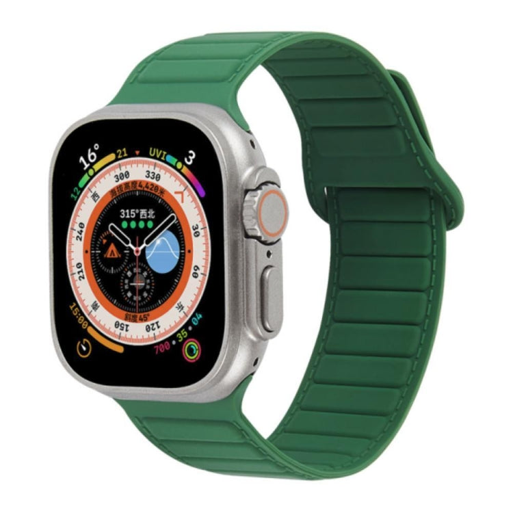 For Apple Watch 7 45mm Loop Magnetic Silicone Watch Band(Green) - Watch Bands by PMC TechLife | Online Shopping South Africa | PMC TechLife