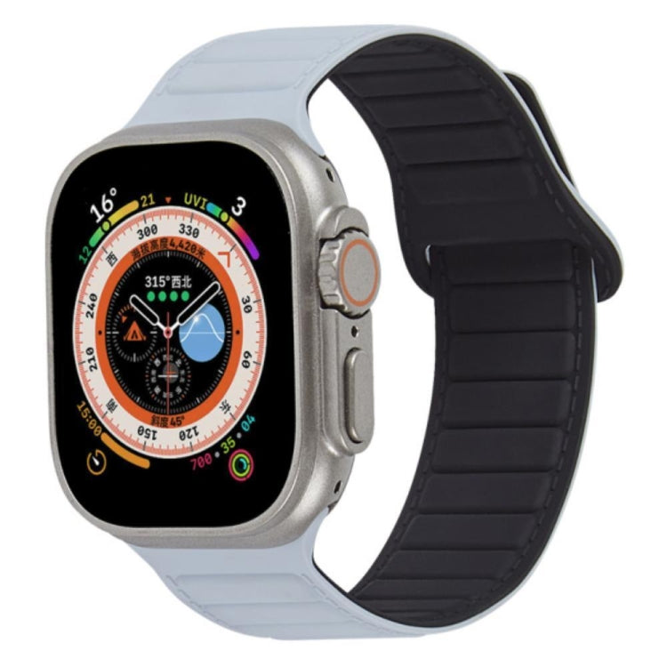 For Apple Watch 6 40mm Loop Magnetic Silicone Watch Band(Grey Black) - Watch Bands by PMC TechLife | Online Shopping South Africa | PMC TechLife