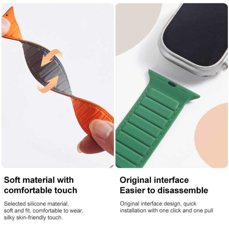 For Apple Watch 8 41mm Loop Magnetic Silicone Watch Band(Coffee Black) - Watch Bands by PMC TechLife | Online Shopping South Africa | PMC TechLife
